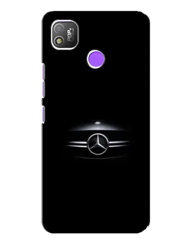 Чехол для TECNO POP 4 с картинкой «Mercedes — абстрактные линии»