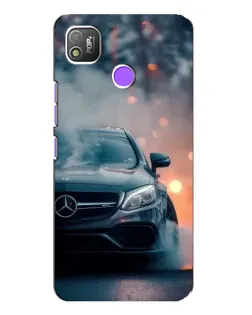 Чехол для TECNO POP 4 с картинкой «Mercedes — ночной город»