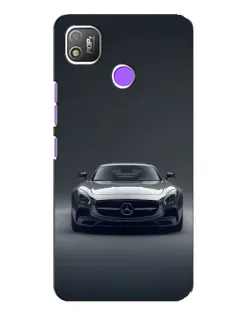 Чехол для TECNO POP 4 с картинкой «Mercedes на черном»
