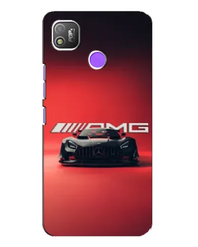 Чехол для TECNO POP 4 с картинкой «Mercedes AMG — красная линия»