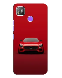 Чехол для TECNO POP 4 с картинкой «Красный Mercedes AMG»