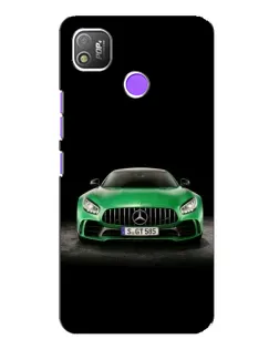 Чехол для TECNO POP 4 с картинкой «Mercedes — неоновый лого»