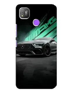 Чехол для TECNO POP 4 с картинкой «Темный Mercedes AMG»