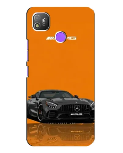 Чехол для TECNO POP 4 с картинкой «Оранжевый Mercedes AMG»