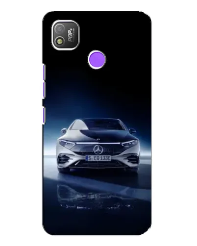 Чехол для TECNO POP 4 с картинкой «Ночной Mercedes EQ»