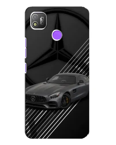 Чехол для TECNO POP 4 с картинкой «Mercedes AMG — графика»