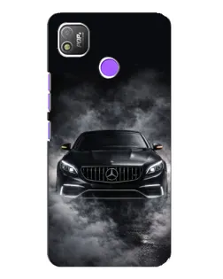 Чехол для TECNO POP 4 с картинкой «Mercedes в дыму»