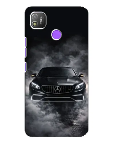 Чехол для TECNO POP 4 с картинкой «Mercedes в дыму»