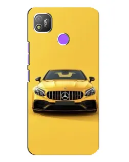 Чехол для TECNO POP 4 с картинкой «Желтый Mercedes GT»
