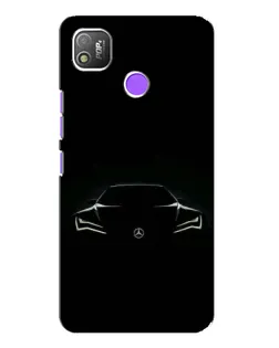 Чохол для TECNO POP 4 з картинкою «Mercedes — силует авто»