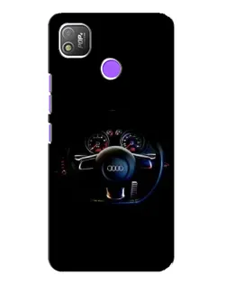 Чехол для TECNO POP 4 с картинкой «Салон Audi — руль» Чехол для TECNO POP 4 с картинкой «Салон Audi — руль»
