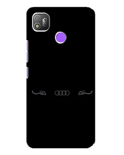 Чехол для TECNO POP 4 с картинкой «Audi — световой подпись»