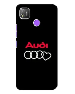 Чехол для TECNO POP 4 с картинкой «Логотип Audi Heart»