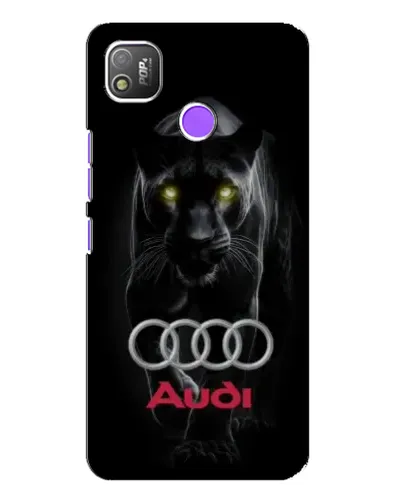 Чехол для TECNO POP 4 с картинкой «Пантера и Audi»