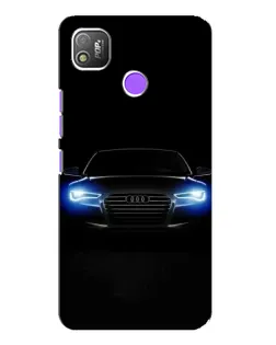 Чехол для TECNO POP 4 с картинкой «Audi в неоне»