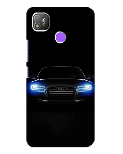 Чехол для TECNO POP 4 с картинкой «Audi в неоне»
