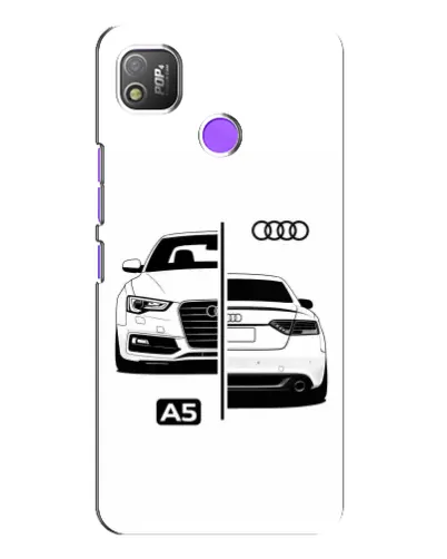 Чехол для TECNO POP 4 с картинкой «Audi — контрастный дизайн»