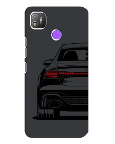 Чехол для TECNO POP 4 с картинкой «Задняя часть Audi — арт»