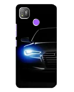 Чехол для TECNO POP 4 с картинкой «Неоновый взгляд Audi»