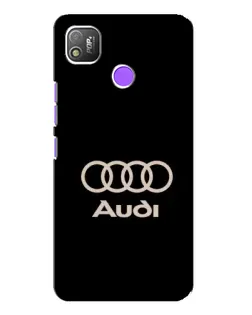 Чехол для TECNO POP 4 с картинкой «Audi — золотой логотип»