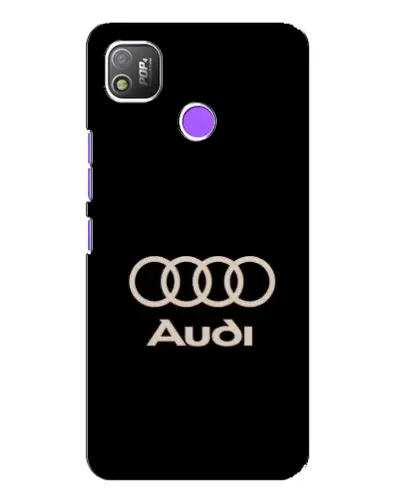 Чехол для TECNO POP 4 с картинкой «Audi — золотой логотип»