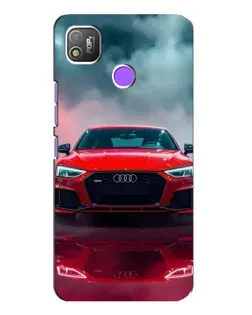 Чехол для TECNO POP 4 с картинкой «Audi RS — красный стиль»