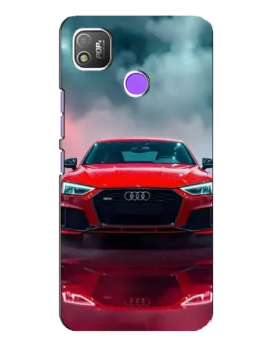 Чехол для TECNO POP 4 с картинкой «Audi RS — красный стиль»