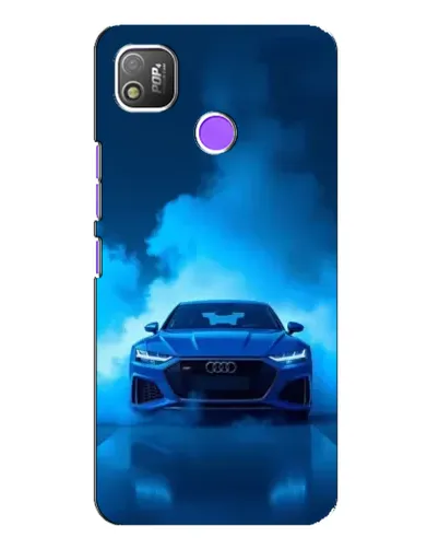 Чехол для TECNO POP 4 с картинкой «Audi — голубая энергия»