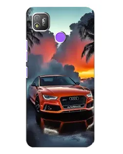 Чехол для TECNO POP 4 с картинкой «Audi — закат»