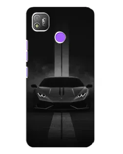 Чехол для TECNO POP 4 с картинкой «Lamborghini симметрия дорог»