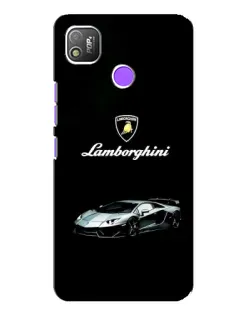 Чехол для TECNO POP 4 с картинкой «Логотип Lamborghini классика»