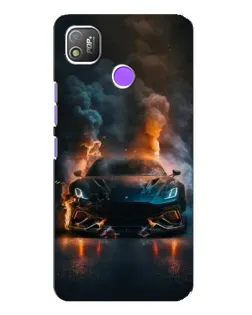 Чехол для TECNO POP 4 с картинкой «Lamborghini дымная эстетика»