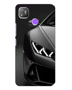 Чехол для TECNO POP 4 с картинкой «Lamborghini фары детализация»