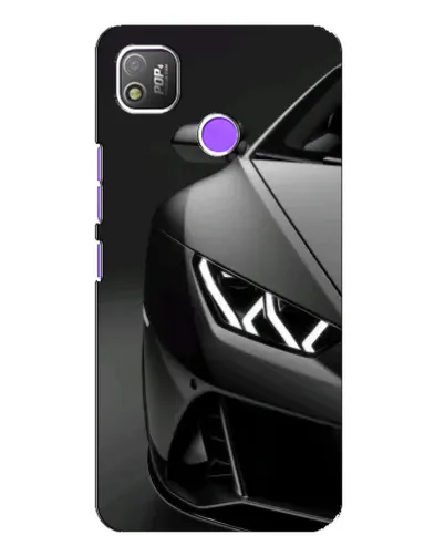 Чехол для TECNO POP 4 с картинкой «Lamborghini фары детализация»