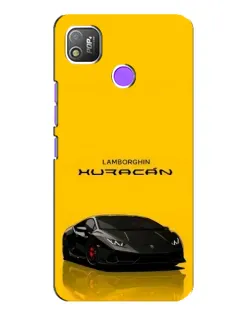Чехол для TECNO POP 4 с картинкой «Lamborghini Huracan черный»