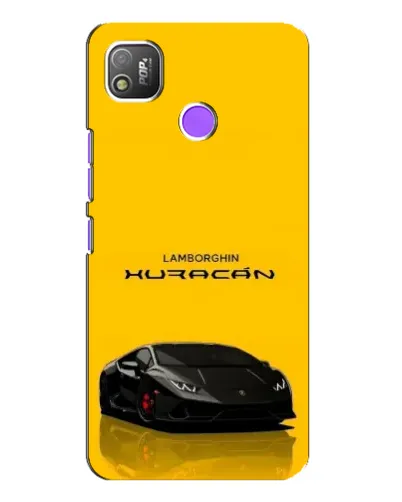 Чехол для TECNO POP 4 с картинкой «Lamborghini Huracan черный»