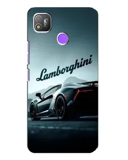 Чехол для TECNO POP 4 с картинкой «Классическая надпись Lamborghini»