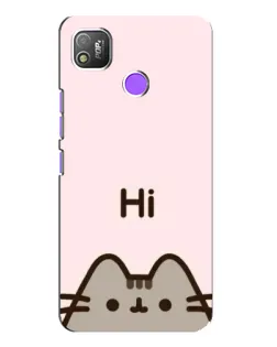 Чехол для TECNO POP 4 с картинкой «Пушин говорит Hi» Чехол для TECNO POP 4 с картинкой «Пушин говорит Hi»