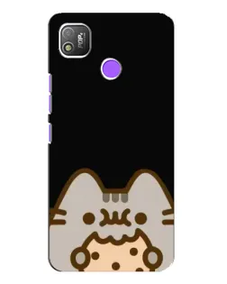 Чехол для TECNO POP 4 с картинкой «Пушин на черном»