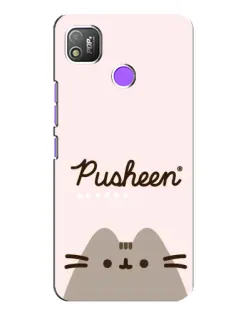 Чехол для TECNO POP 4 с картинкой «Pusheen логотип»