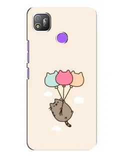 Чехол для TECNO POP 4 с картинкой «Пушин на шариках»