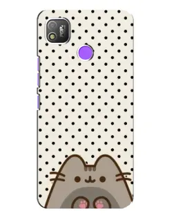 Чехол для TECNO POP 4 с картинкой «Пушин в горошек»