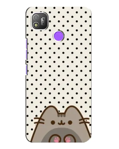 Чехол для TECNO POP 4 с картинкой «Пушин в горошек»
