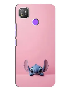 Чехол для TECNO POP 4 с картинкой «Stitch выглядывает»