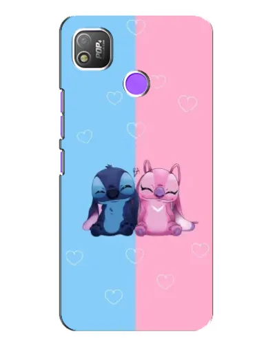 Чехол для TECNO POP 4 с картинкой «Stitch и Angel Love»