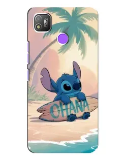 Чехол для TECNO POP 4 с картинкой «Стич на серфе»