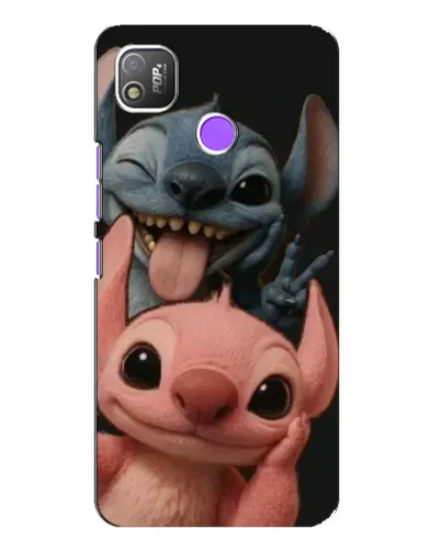Чехол для TECNO POP 4 с картинкой «Стич и Ангел»