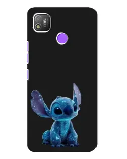 Чехол для TECNO POP 4 с картинкой «Стич на черном»