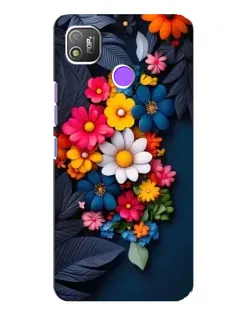 Чехол для TECNO POP 4 с картинкой «Цветочная феерия»