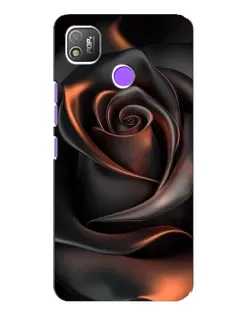 Чехол для TECNO POP 4 с картинкой «Шелковая черная роза»